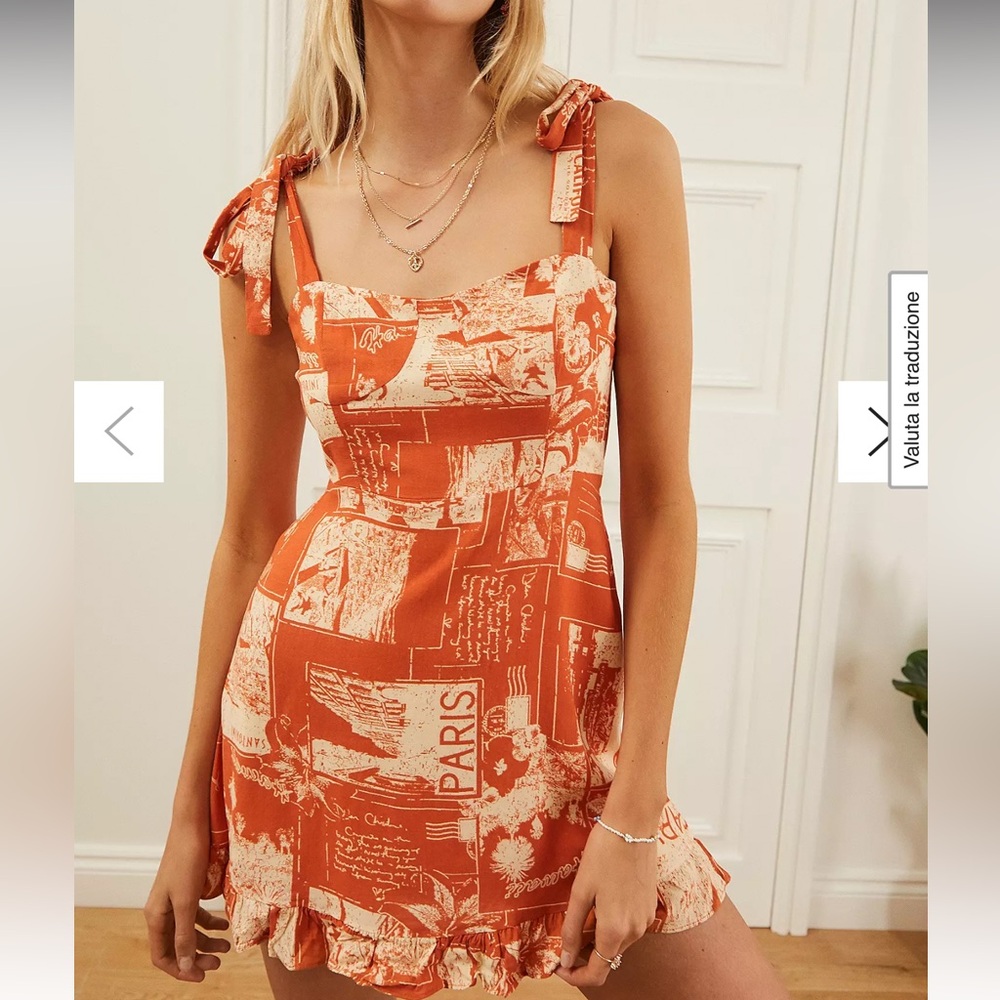 Urban Outfitters Jolene Linen Mini Dress Size Small